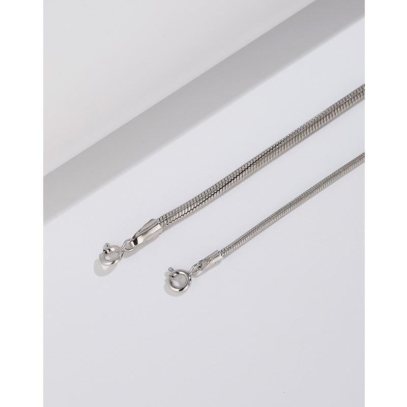 925 pulsera de hueso de serpiente de plata esterlina para niñas pulsera de plata fina simple estilo frío hombres hip hop todo partido pareja pulsera