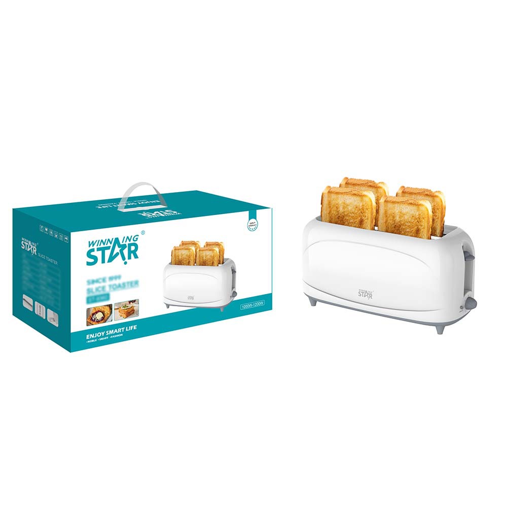 Winning Star comercio exterior 4 rebanadas tostadas de doble cara sándwich tostador tostador tostador Slice Toaster