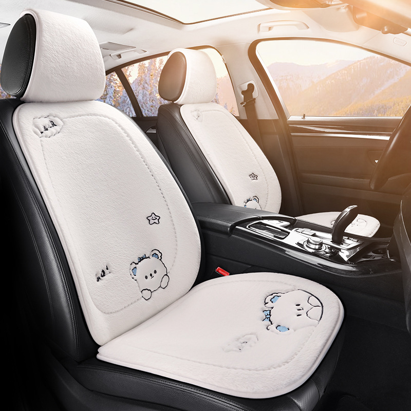 圣泰龙 2482 毛线熊毛绒卡通汽车坐垫  方垫 靠背 长条 头枕抱枕