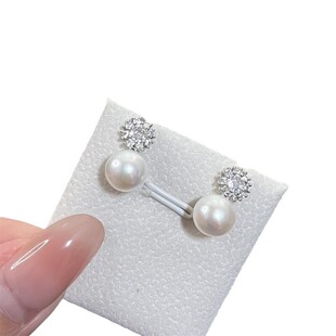 New Zhuji Freshwater Pearl Earrings Niche High-end Sense Internet Celebrity Elegant Earrings S925 Silver Needle Anti-Sensitive All-Match