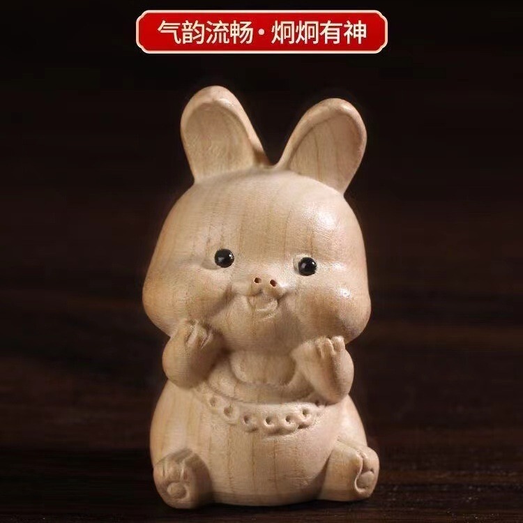 桃木十二生肖鼠牛虎兎龍蛇馬羊猿鶏犬豚ストレス解消車の置物木雕手件|undefined