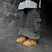 厚以童装儿童重工工装裤春季2025新款宝宝街头风牛仔裤男童长裤潮