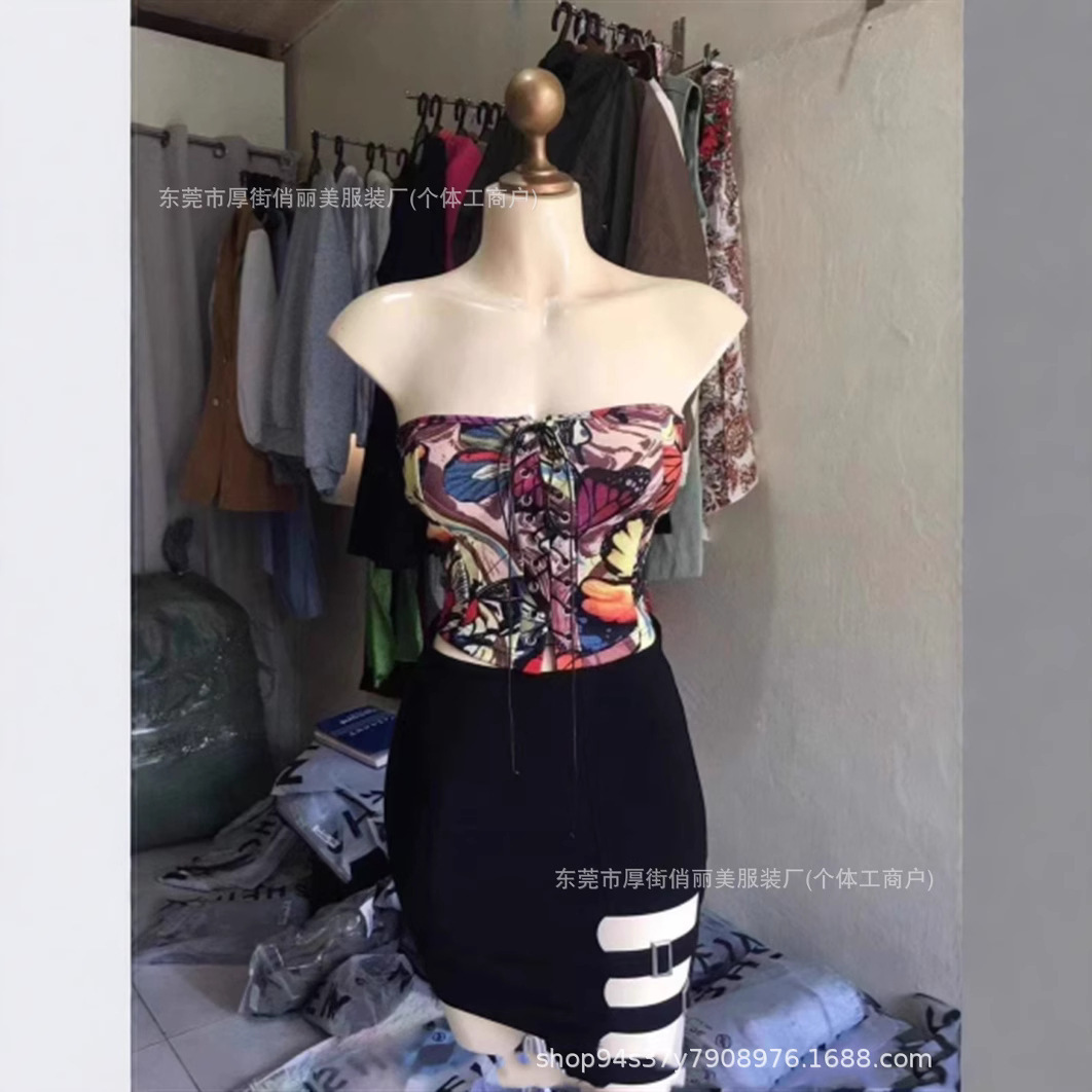 Shein miscelánea suministro transfronterizo de ropa de mujer chaqueta, pantalones de falda de chica, sexy, vestido de cinturón