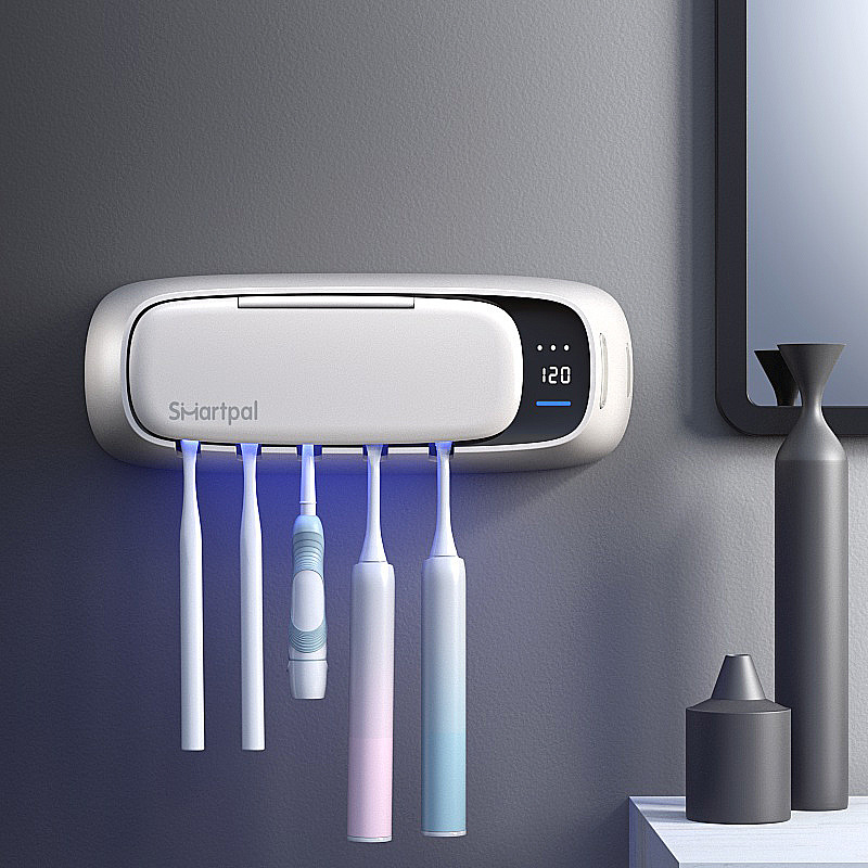 Smartpal歯ブラシ消毒器スマート歯ブラシホルダー紫外線プラグイン乾燥穴なし壁掛けクロスボーダー|undefined