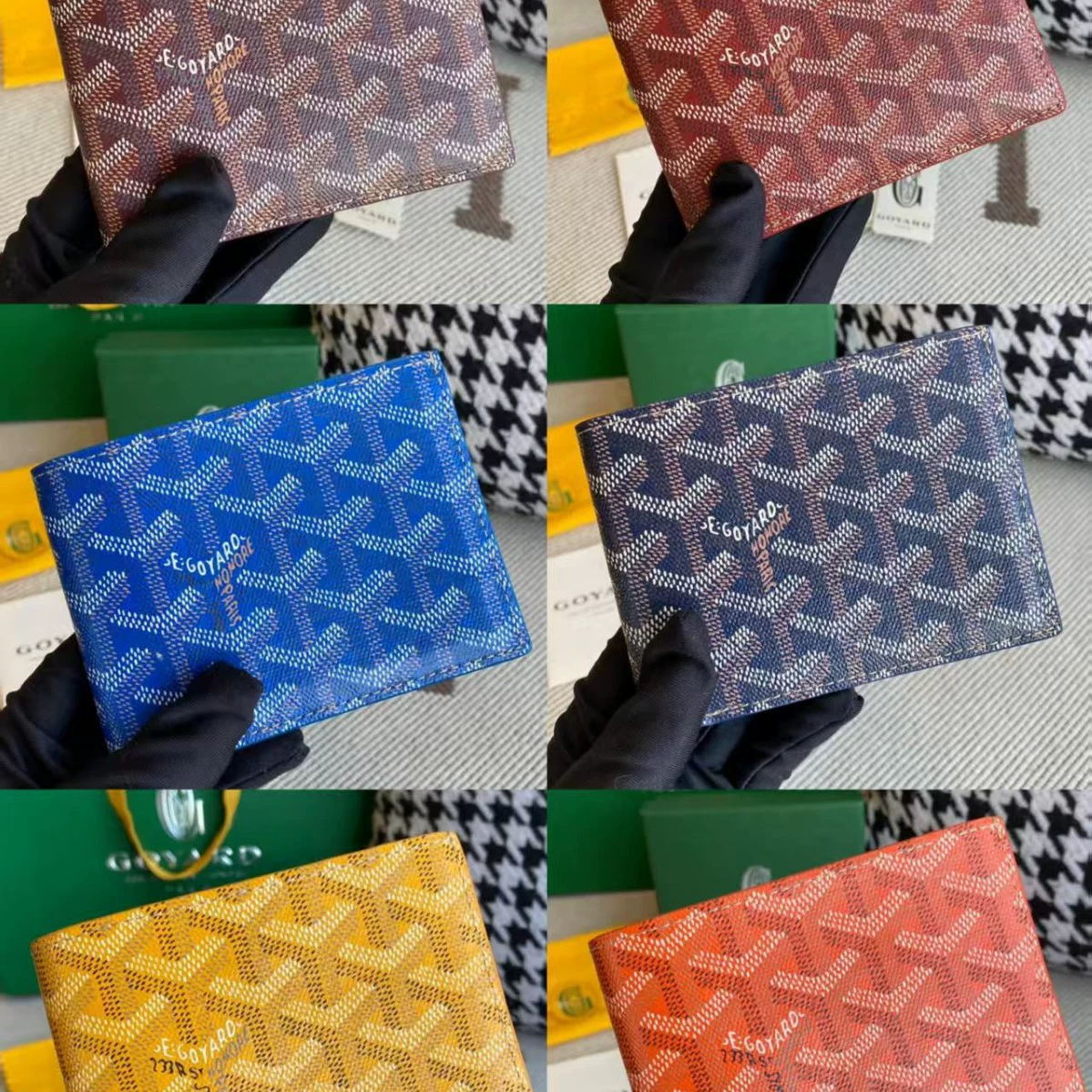 Wallet (Gaoyade Goyard) Multi-Card Bifold, Unisex, 10×11 cm, Patterned Compact