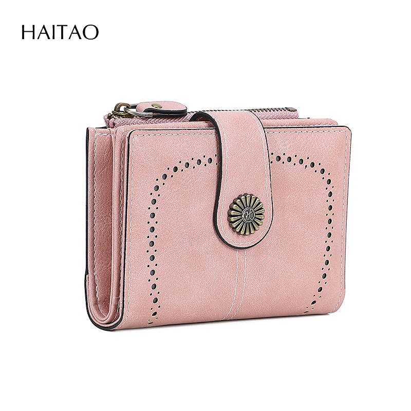 Bolso de mano de cuero graso para mujer Bolso de moneda con cremallera corta retro Bolso de tarjeta de monedero multifuncional hueco 2025 estilo caliente