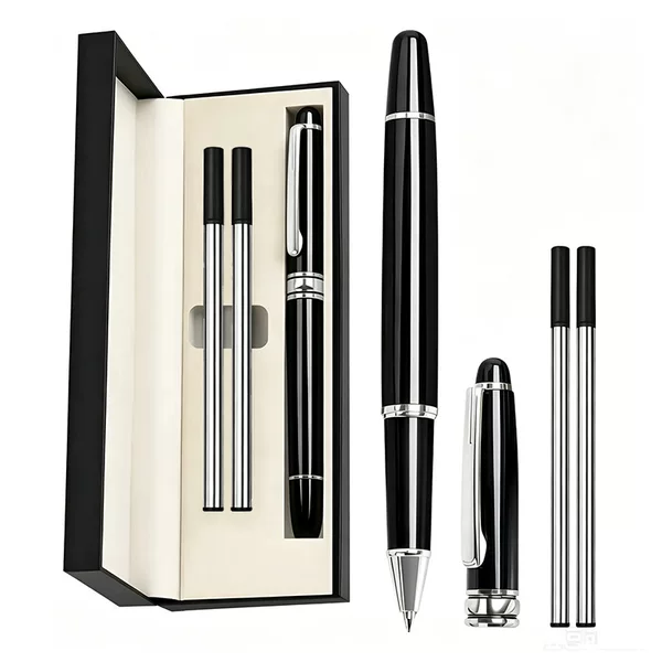 Metal Signature Pen, Black Business Gift Signature Pen, Ballpoint Pen, Laser Ballpoint Pen, Logo Wholesale