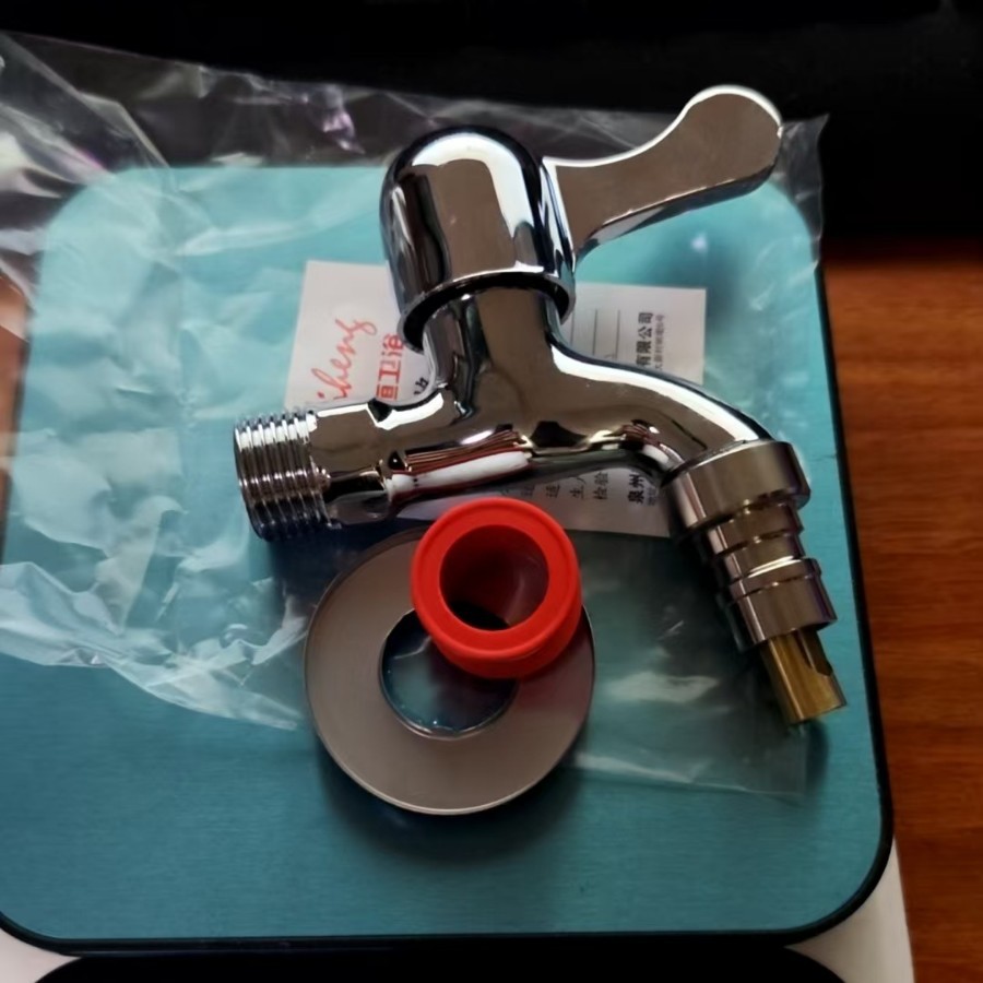 Automatic Water Stop Valve for Washing Machine Faucet to Prevent Water Leakage, Full Copper Household Accessory