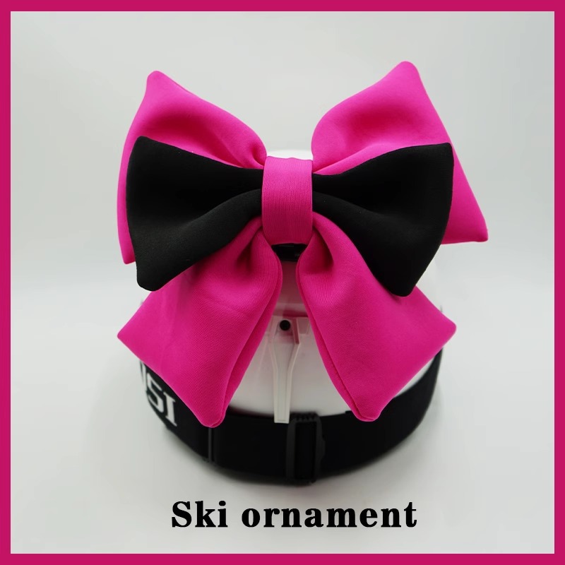 Pink and Black Bow Decor Riding Ski Helmet Motorcycle Full/Half Helmet