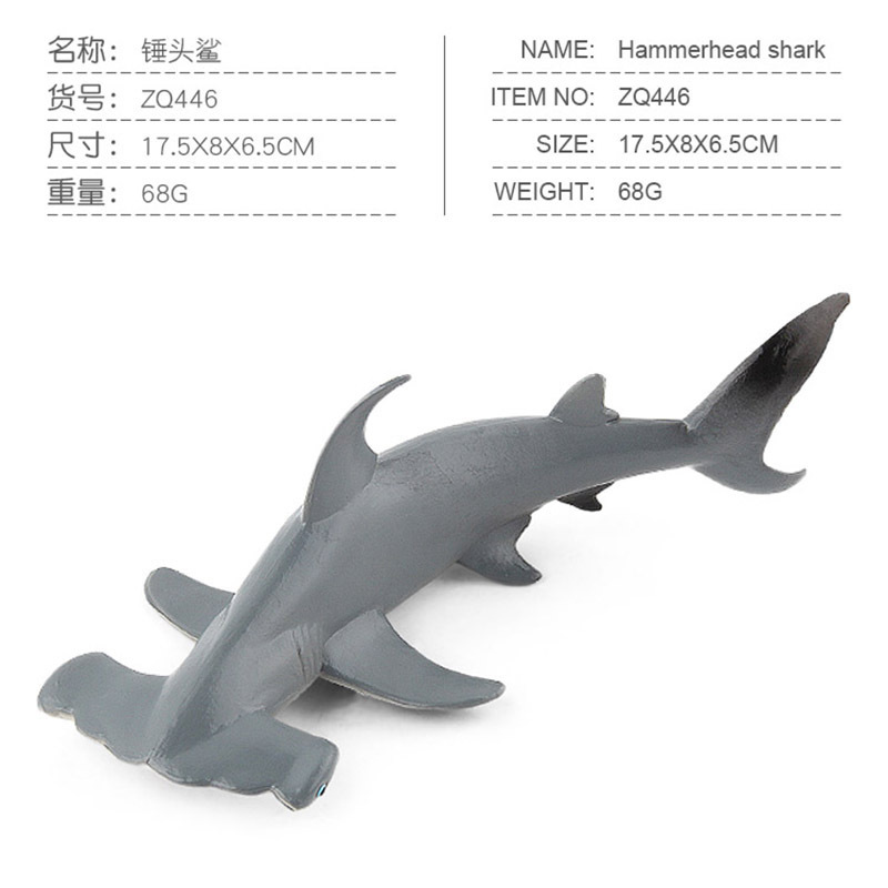 Transfronterizo Amazon niños simulación cognitiva animal marino tiburón martillo modelo Vida Marina tiburón decoración juguete
