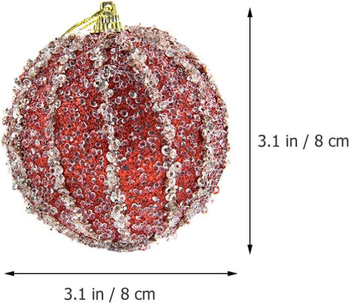 Navidad flash diamante Rosa bola de Navidad diámetro 3CM-60CM Bola de galvanoplastia Bola brillante mate decorativo largo pompón bola de la onda