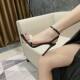 Women's One-character Pearl Rhinestone Sandals Women's 2023 Summer New Fairy Style Open Toe Thin Heel Transparent High Heel Women's Shoes