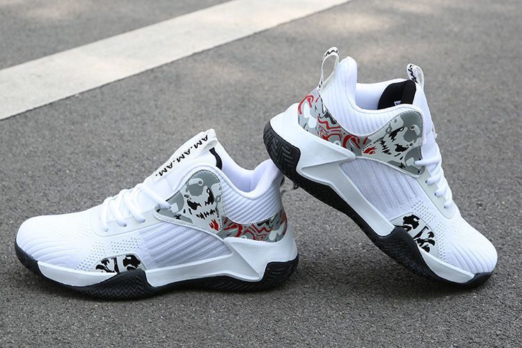 Primavera e outono novos sapatos de basquete masculino alta superior tênis respirável casual elástico cross border correndo_voghion.com
