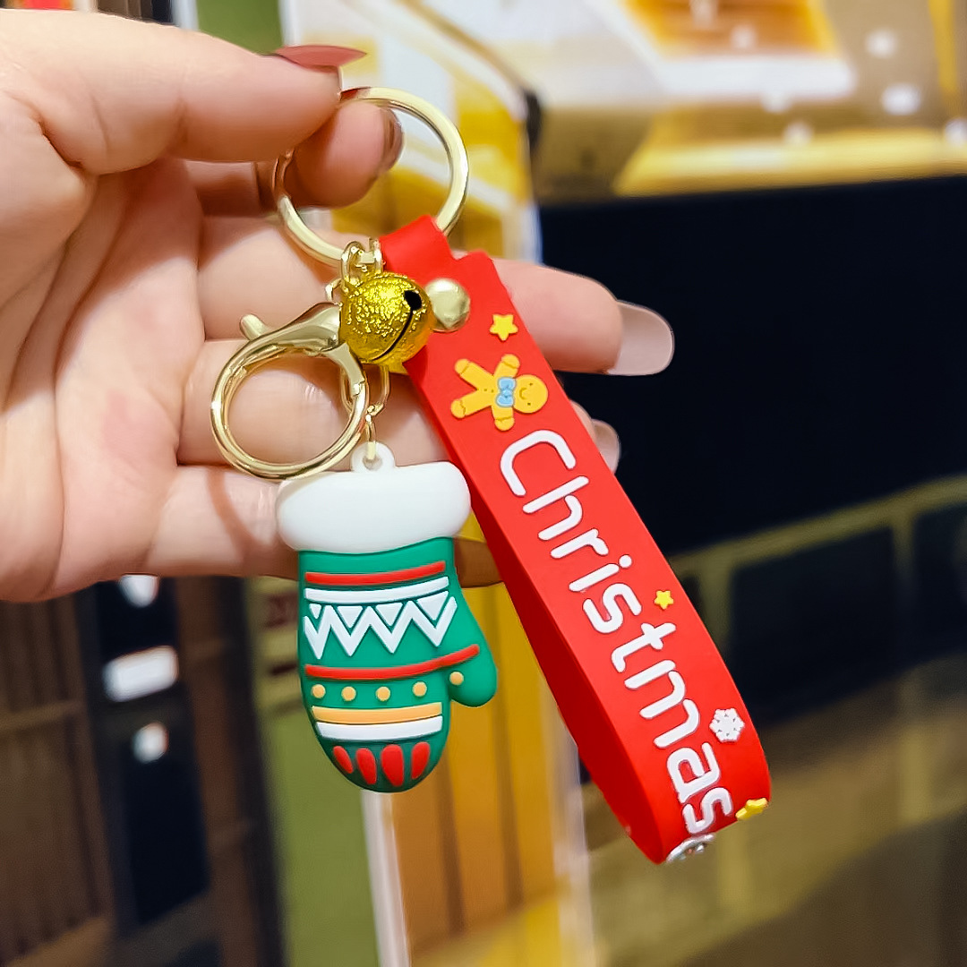 Fashion Christmas Tree Letter Soft Rubber Patchwork Women's Keychain 1 Piece display picture 6