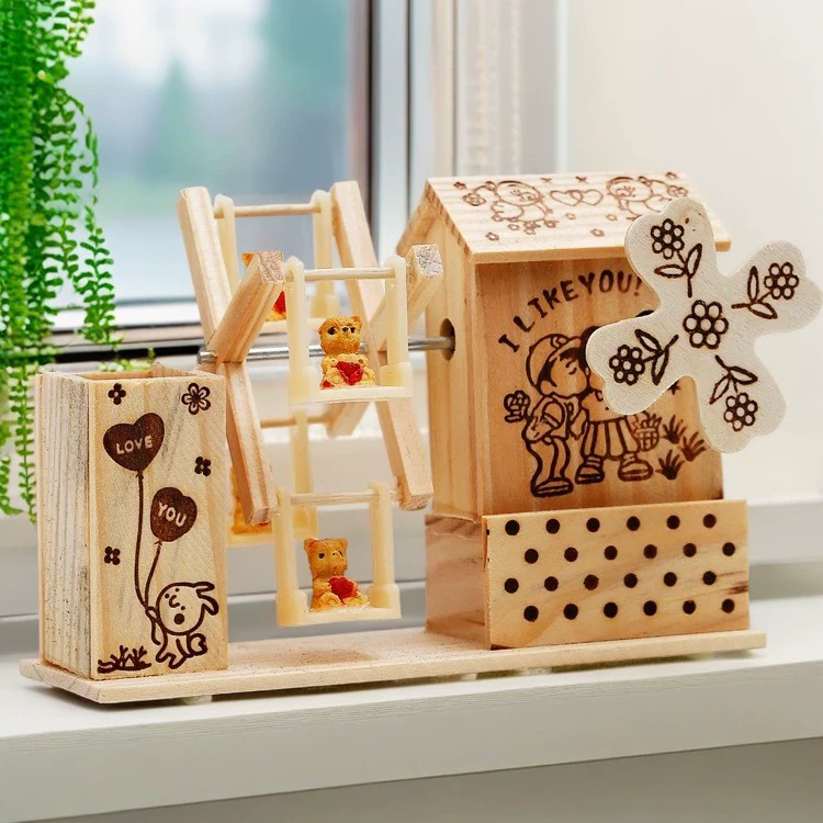 Белая ветряная мельница музыкальная шкатулка креативная деревянная музыкальная шкатулка заводная Музыкальная шкатулка деревянные украшения для рукоделия день рождения