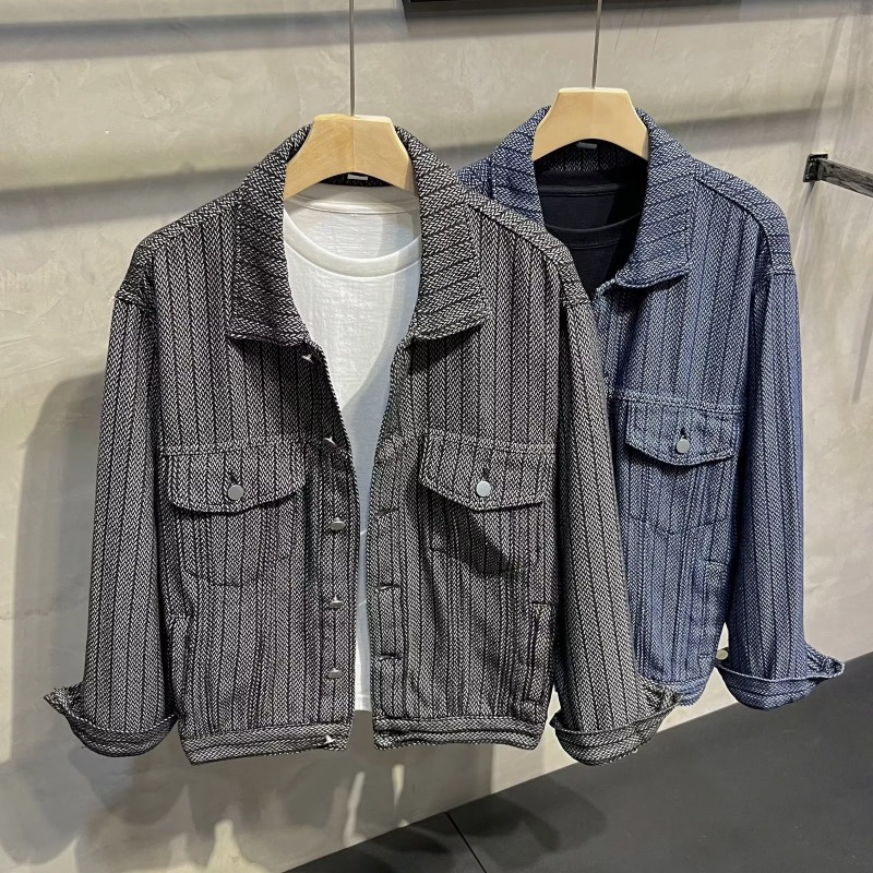 Men's Clothing foam jacket trendy handsome men's design tops autumn clothes_voghion.com