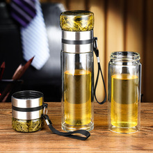 茶水分离泡茶杯耐热加厚过滤玻璃茶杯杯便携办公保温礼品水杯礼盒