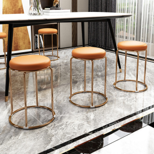 Light Luxury Small Stool, Home Chair, Stackable Round Stool, Internet Celebrity Dining Table, Low Stool, Modern Simple Eating Spare Horse Small
