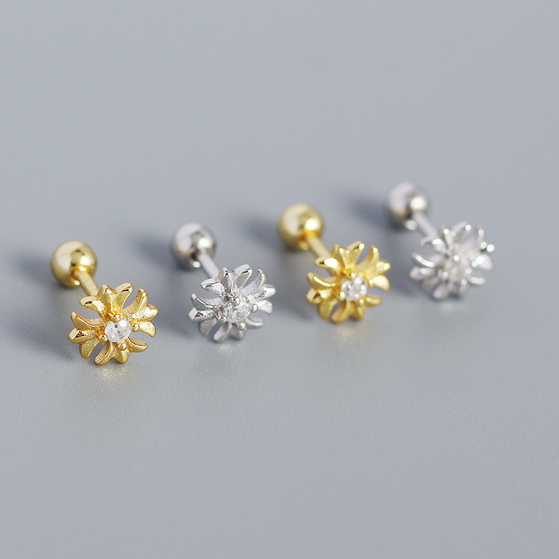 Fashion Geometric Sterling Silver Plating Ear Studs 1 Pair