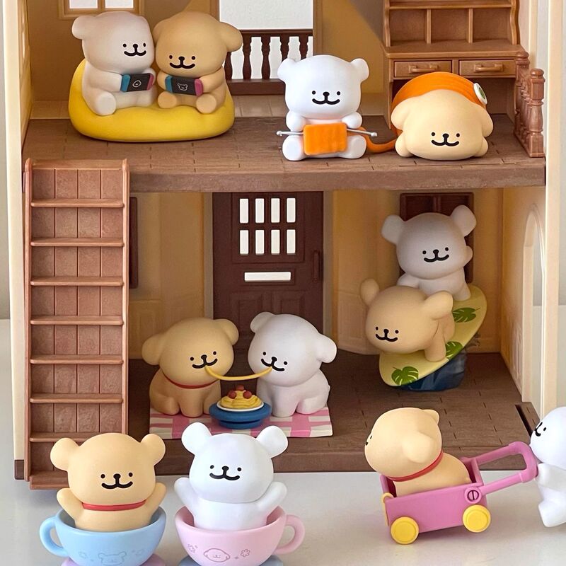 Line Puppy Happy Blind Box トレンディなフィギュア周辺人形かわいいデスクトップ装飾品誕生日ギフト|undefined