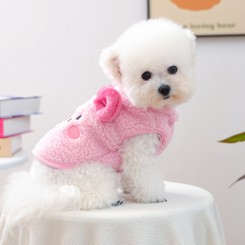 宠物衣服秋冬新款小型犬幼犬快乐狗猫保暖舒适嘟嘟羊羔绒马甲|undefined