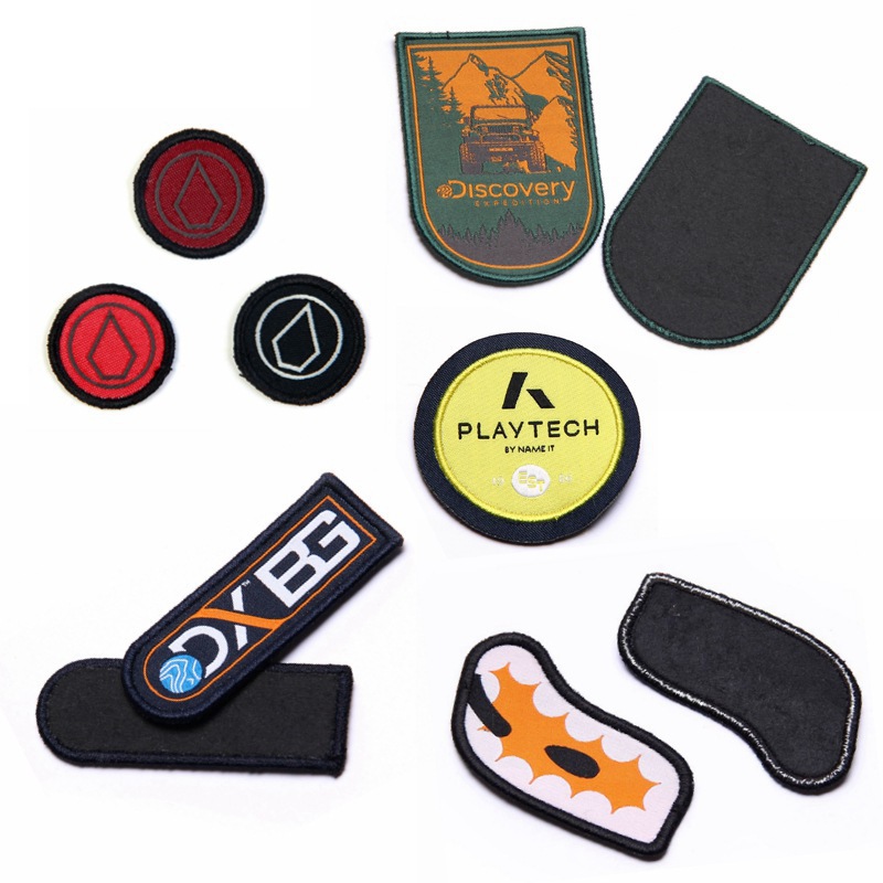 GRS织唛标章刺绣布贴jk制服徽章魔术贴刺绣贴布贴补丁布贴图案