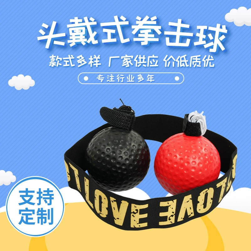 Head-mounted boxing ball with rope pu speed reaction ball PU Foam solid ball magic ball boxing training equipment