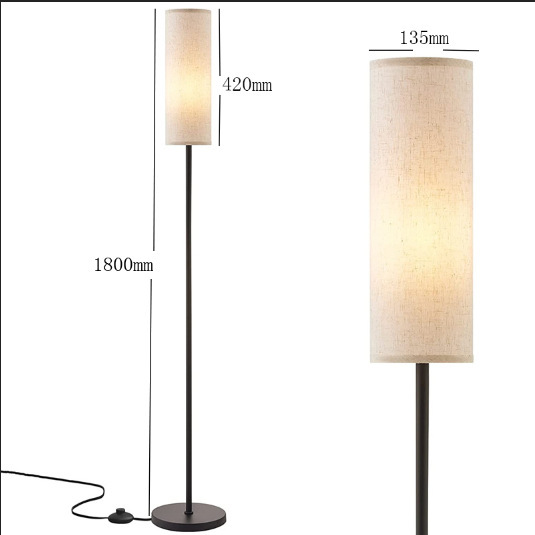 Cross-border exclusive for Nordic ins wind three-color linen lampshade atmosphere lamp American floor lamp table lamp finished product factory