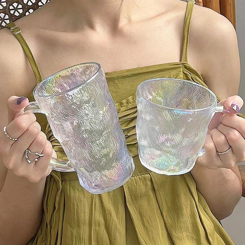 Japanese-style Glacier Cup Heat-resistant Glass ins High-value Office Drinking Cup Household Beer Cup Drink Cup