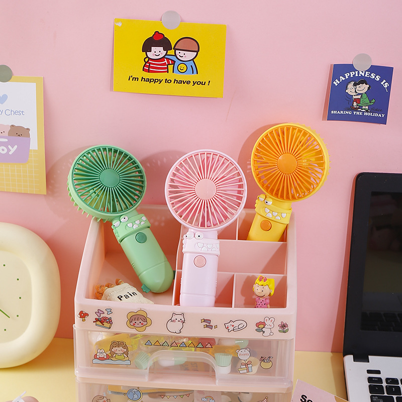 2023新品恐龍手持風扇 兒童可愛便攜USB充電小風扇學生迷你電風扇