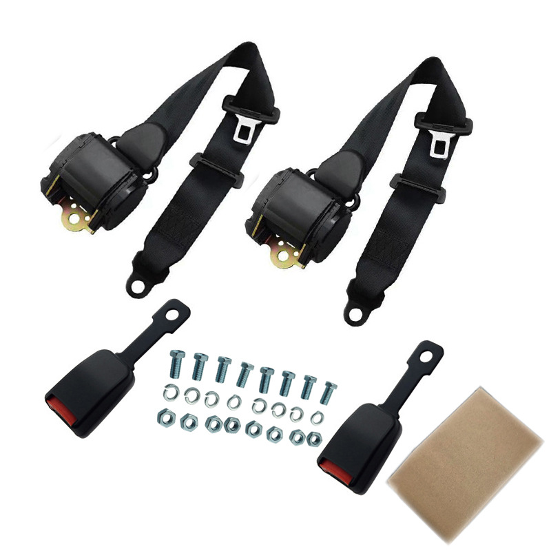 Car Seat Belt for Passenger and Cargo Vehicles, Driver and Passenger Side, Diagonal Shoulder Type, Automatic Retracting Three-Point Emergency Locking Seat Belt