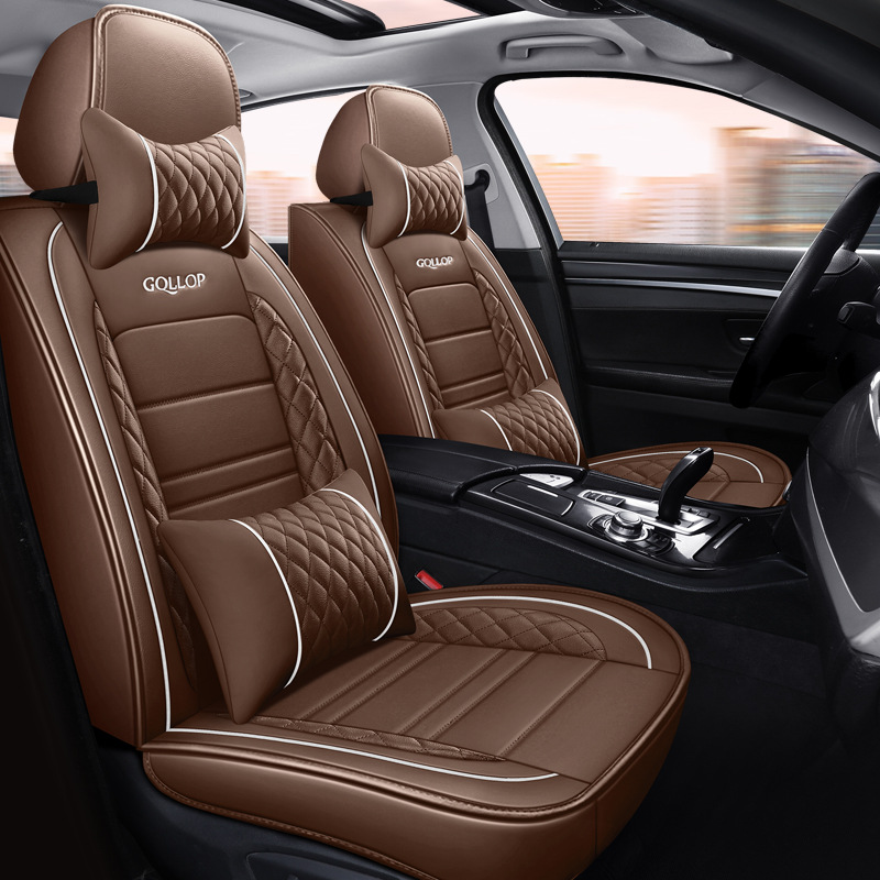 Foreign trade car seat cushion factory direct all-inclusive full leather small diamond four seasons general car seat cushion