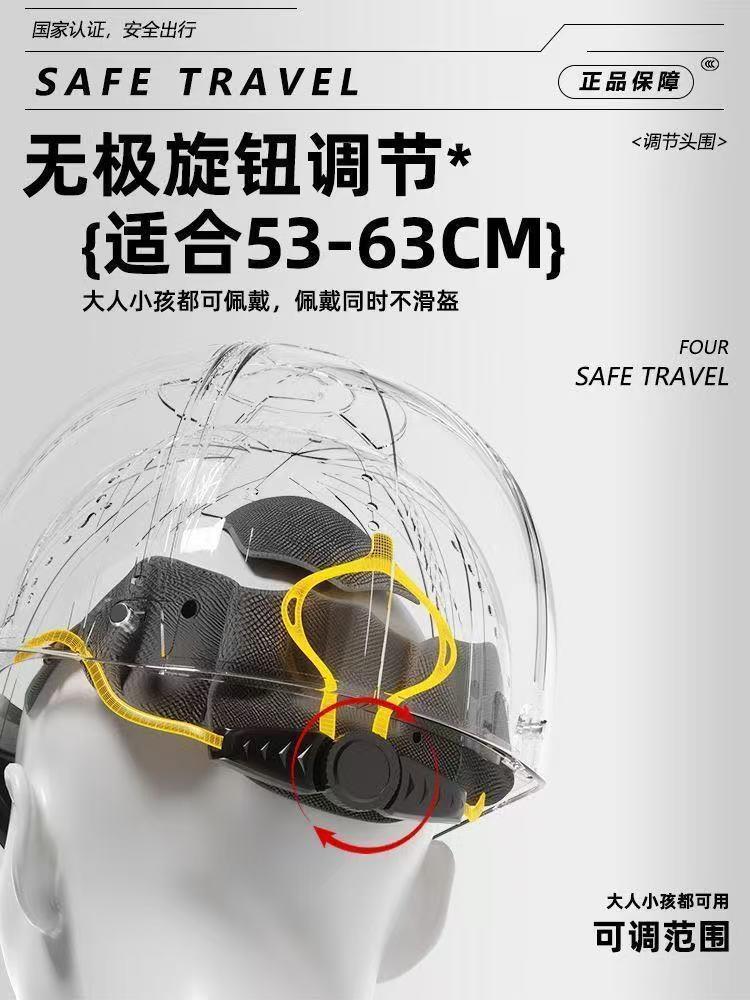 New National Standard Duckbill Helmet, New Certification, Summer Electric Vehicle and Motorcycle All-Season Safety Helmet, Half Helmet