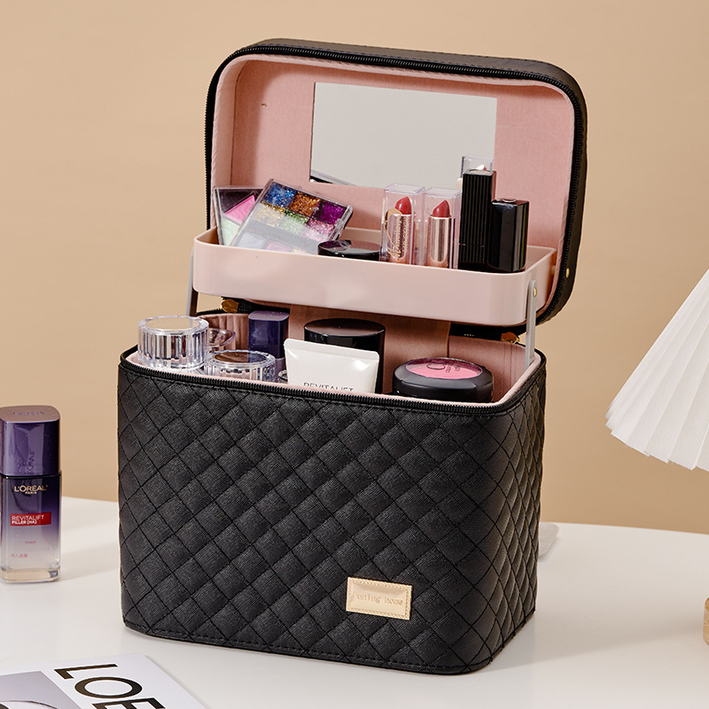 Fábrica personalizada OEMOBMODM caja de maquillaje caja de almacenamiento portátil de gran capacidad para hacer logo portátil personalizado