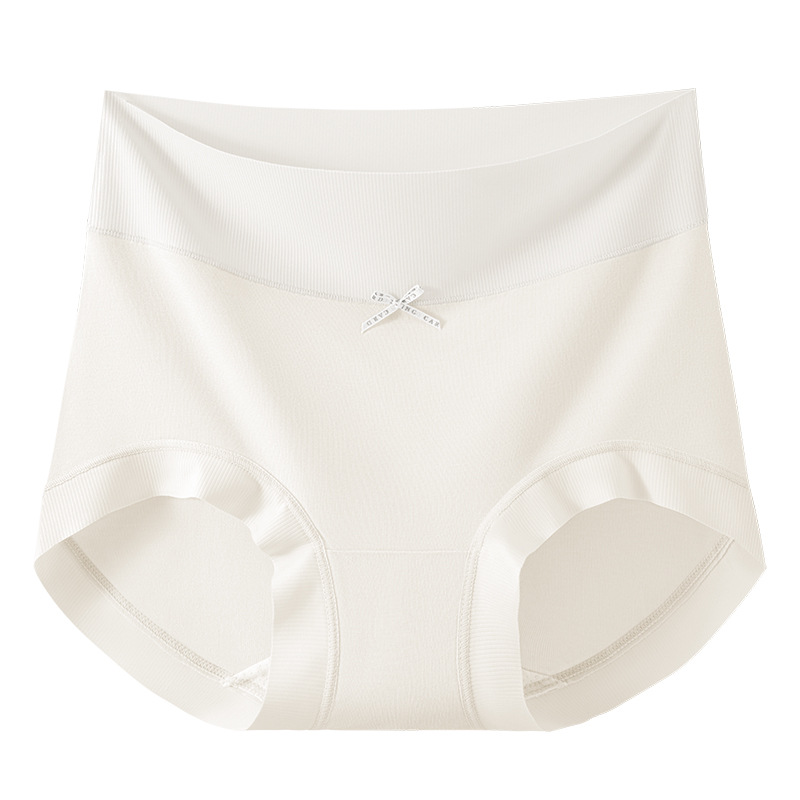 50 ropa interior femenina modal suave de cintura alta ~ Ropa interior transpirable de alta elasticidad de la entrepierna antibacteriana de seda de morera de grado 10A para mujer
