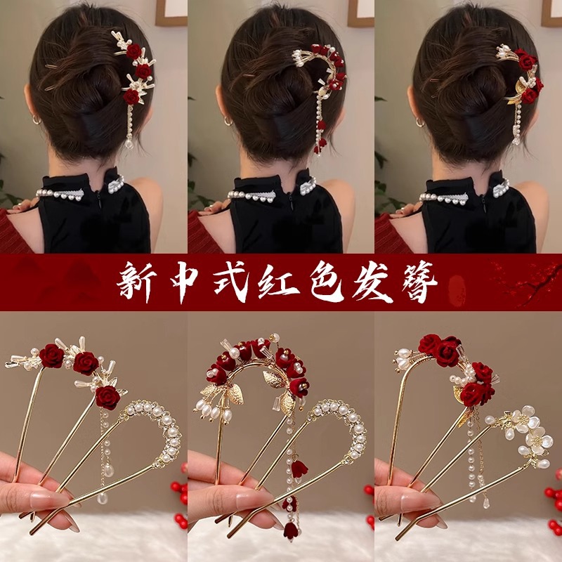 Clipper de cabello chino antiguo vestido de caballo cheongsam accesorios clipper para niños y adultos para el cabello de cabello