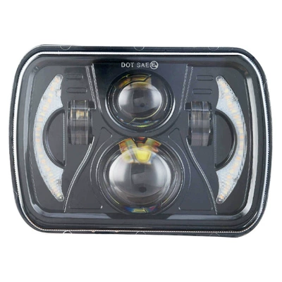 7inch Square Truck Light Headlight 5X7 7X6 Rectangular Led Daytime Running Light Turn Signal Pickup Truck Cross-Border Factory Direct Supply (İşçi projektorları)