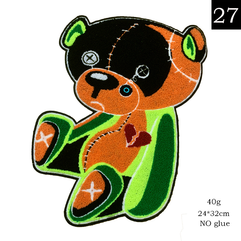 Bear embroidery cloth paste towel embroidery patch garment accessories bead cloth paste quantity contact customer service