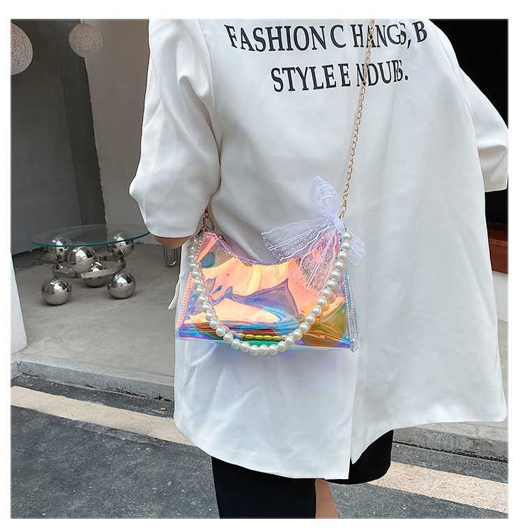 Korea Simple Color Printing Shoulder Plastic Bag display picture 7