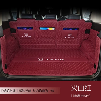 for Tank 300 trunk mat, Trunk Mat - burgundy-full-coverage-anti-slip-and-wear-resistant-tank-300-new-energy