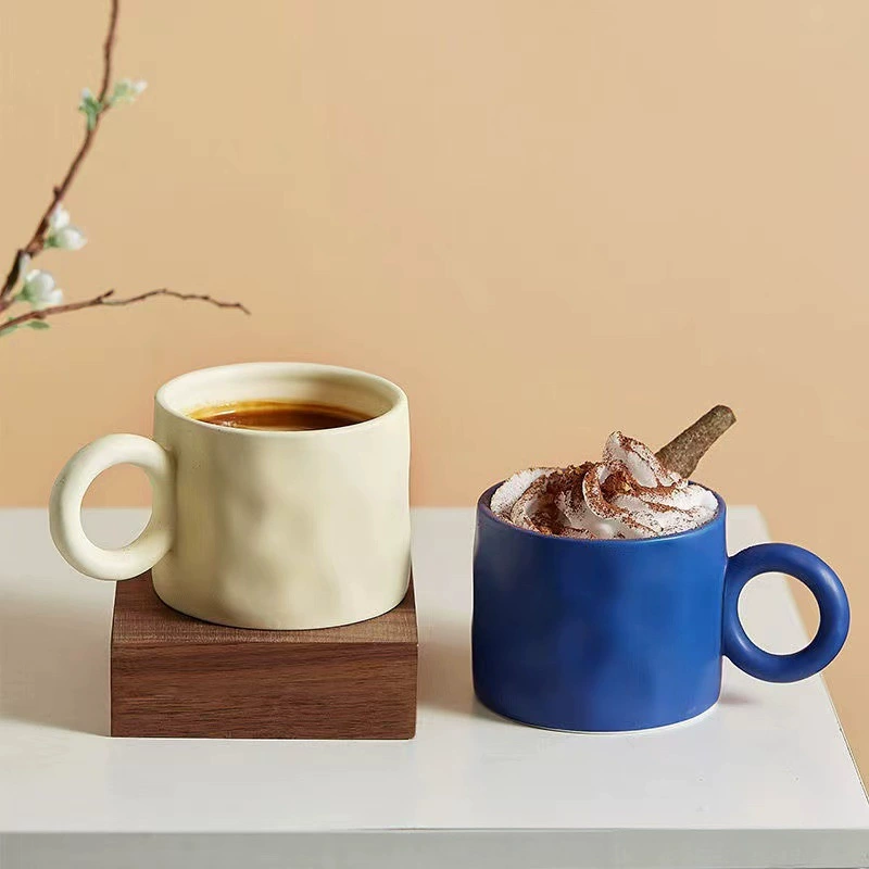 Классика синего цвета чашка для напитков в офисе, керамическая кружка-чашка для мужчин, высококлассная женская кружка