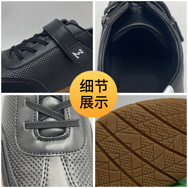 Zapatos de protección laboral para hombres cabeza de paqueta de acero anti-golpe anti-perforación negro cuatro estaciones cómodo transpirable ligero y seguro zapatos de trabajo al por mayor
