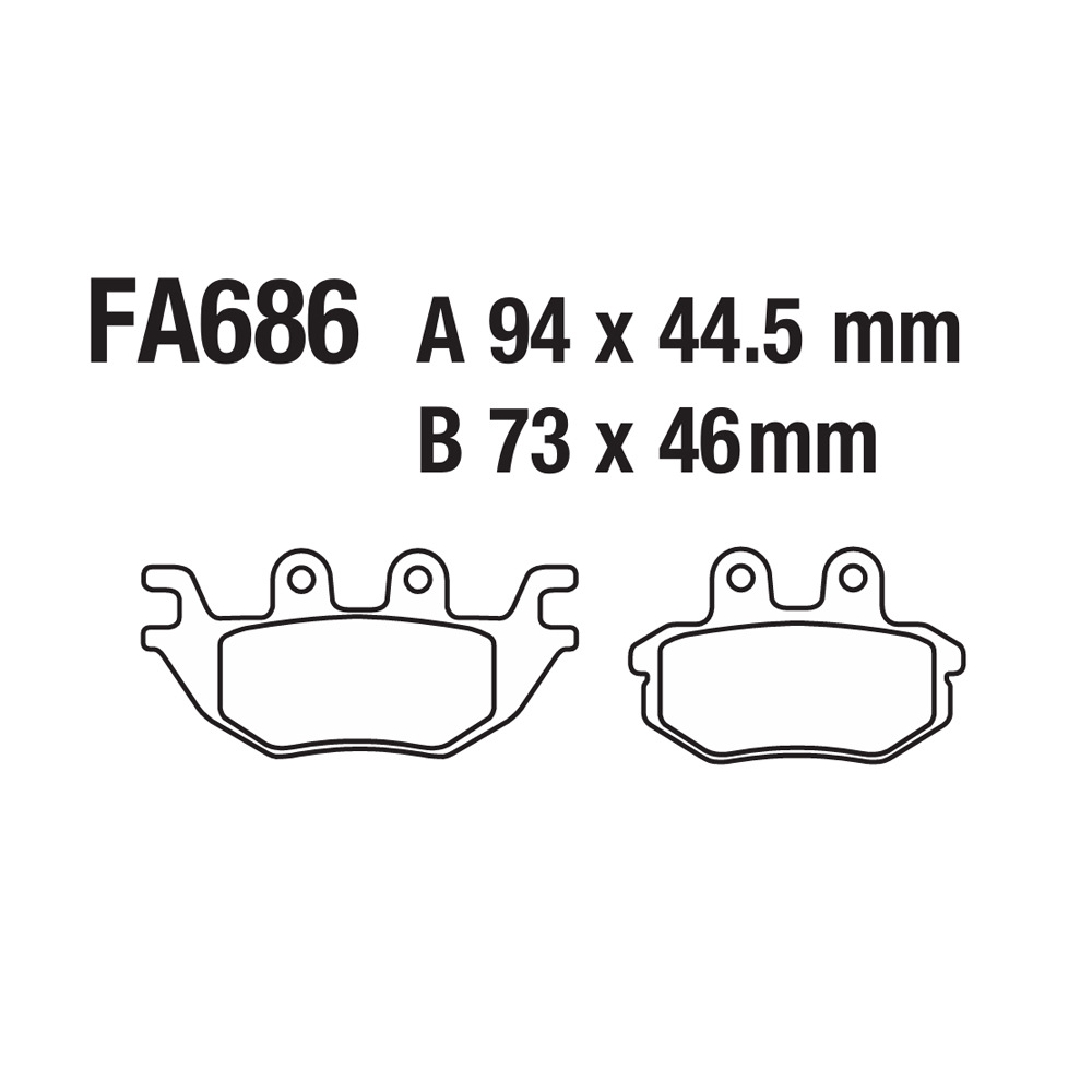 Motorcycle Disc Brake Pads Brake Pads Disc Brake Pads Fa686 Kawasaki Kawasaki Kaf820 1000