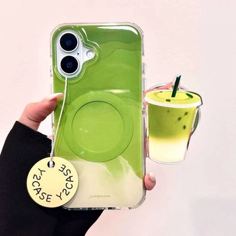 Matcha Suitable for Samsung S23Fe Mobile Phone Case S25Ultra/S24Plus Double-Layer Magnetic Suction 3 Apple 17Promax