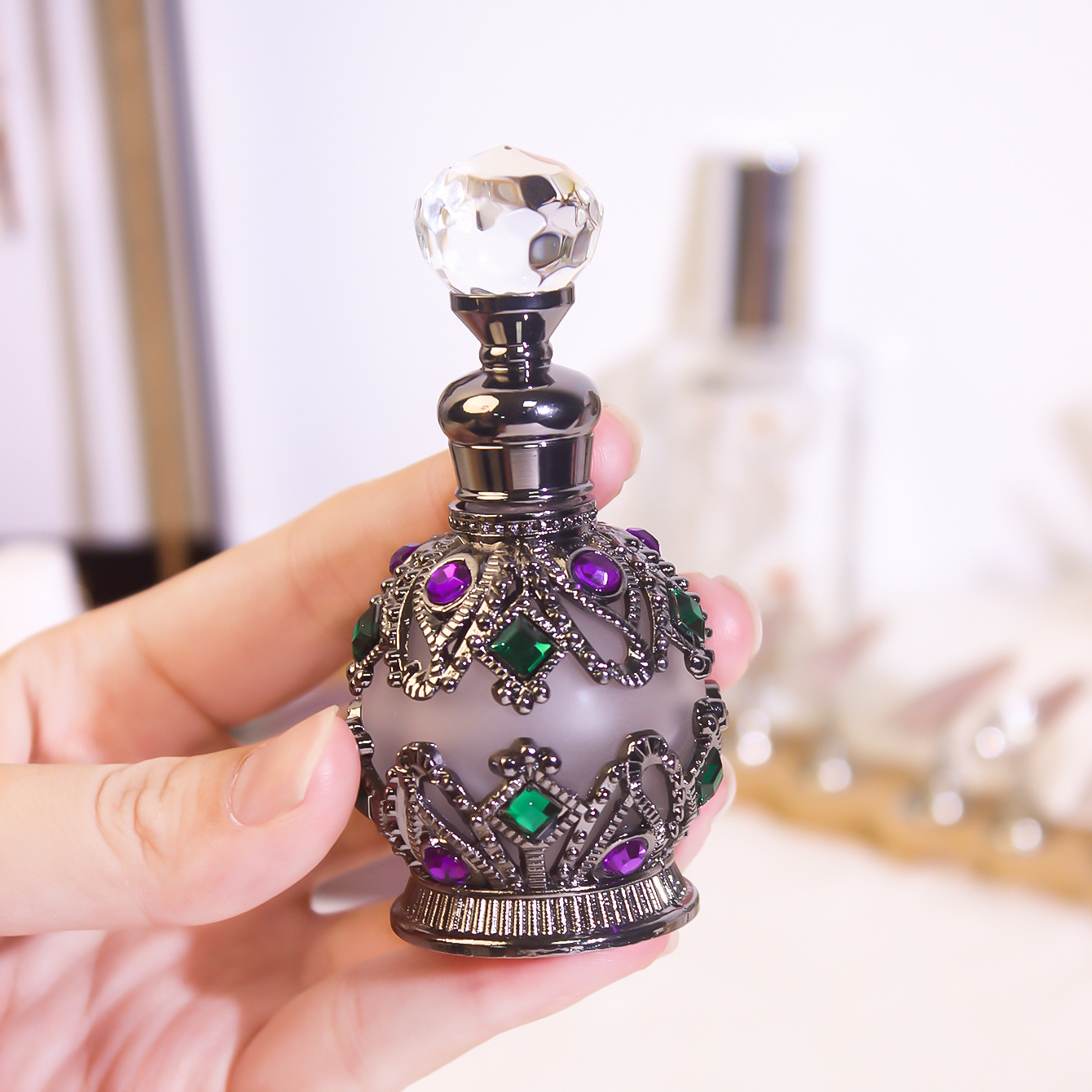 Dubai Arabia 15ml botella de perfume de aceite esencial botella de vidrio botella de perfume