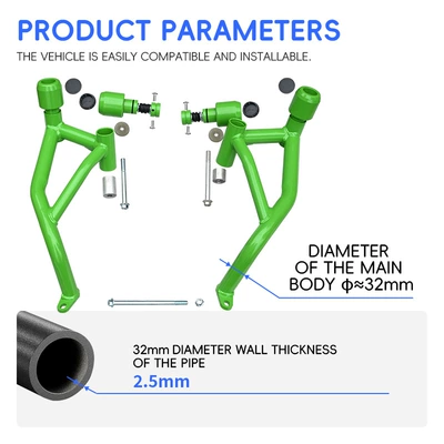 ZX4R crash bars, anti-fall bumpers, Motorcycle bumper