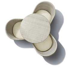 Outdoor rattan chair set of three, table, open-air leisure balcony chair, outdoor umbrella chair, open-air leisure balcony sofa, bumblebee tail