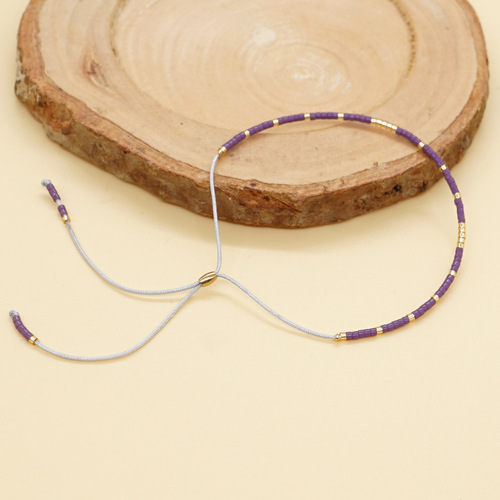European and American simple style Korean and Japanese DB antique rice beads hand-woven factory direct sales women's friendship rope bracelet