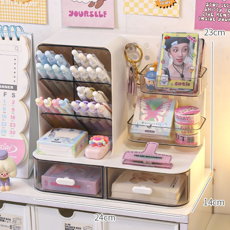 Universal pens holder, storage box for elementary school students for boxes