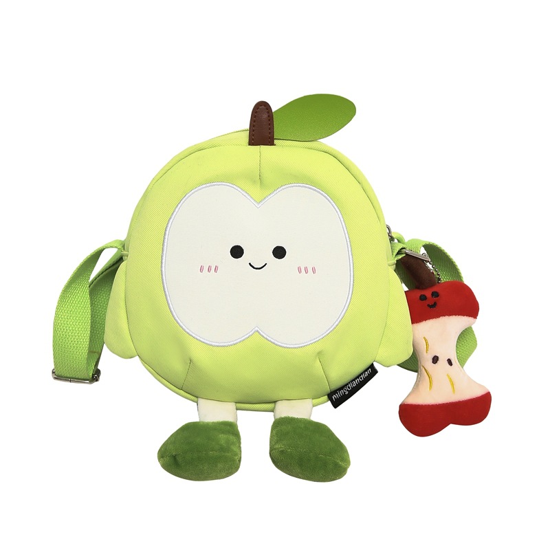 Bolso de hombro para mujer con forma de manzana fresca y linda, mochila de viaje de estilo occidental de moda, nuevo bolso de lona
